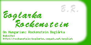 boglarka rockenstein business card